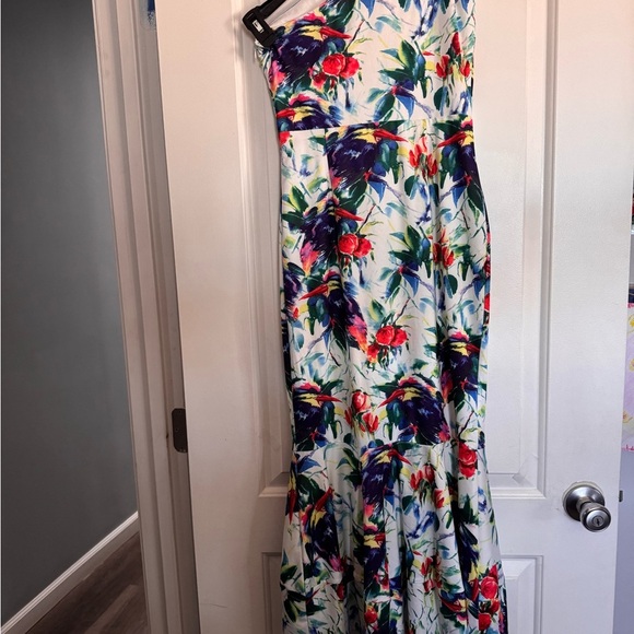 Fashion Nova Vibrant One-Shoulder Dress - Red, Blue, Green - Picture 7 of 13